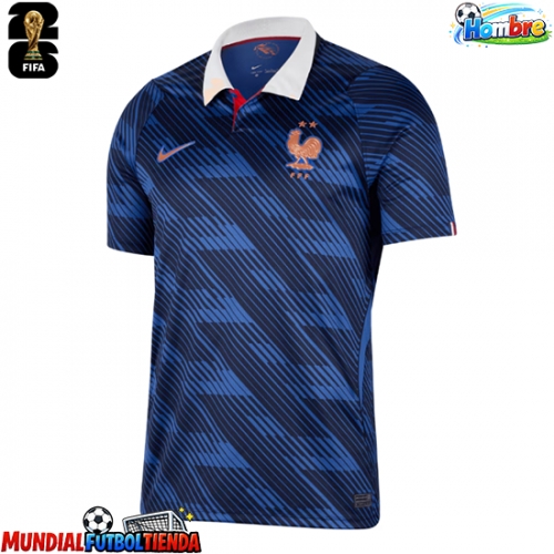 Camiseta Francia Primera Equipación Replica Mundial 2026 mangas cortas
